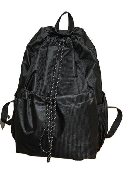 Çok Yönlü Ins Hafif Bağcıklı Sırt Çantası Erkek ve Kadın Spor Eğlence Dağcılık Seyahat Sırt Çantası Üniversite Öğrencisi Okul Çantası (Yurt Dışından)