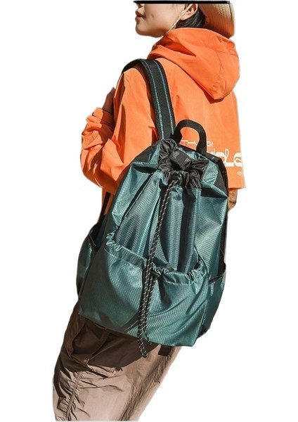 Çok Yönlü Ins Hafif Bağcıklı Sırt Çantası Erkek ve Kadın Spor Eğlence Dağcılık Seyahat Sırt Çantası Üniversite Öğrencisi Okul Çantası (Yurt Dışından)
