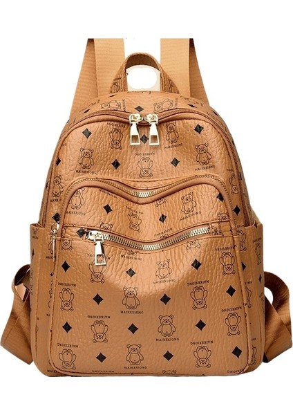 Sırt Çantası Kadın Sevimli Ayı Yolcu Sırt Çantası Dış Ticaret Moda Kadın Üniversite Öğrencisi Sırt Çantası Büyük Kapasiteli Öğrenci Okul Çantası (Yurt Dışından)
