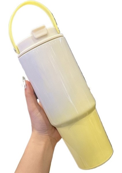 Büyük Kapasiteli Degrade Renk Dış Mekan Kulplu Yalıtım Bardağı 30OZ Paslanmaz Çelik Araba Bardağı Araba Hediye Bardağı (Yurt Dışından)
