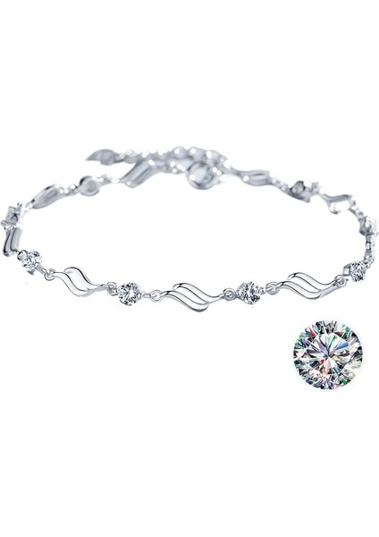 Yeni Kristal Aşk Mavi Kristal Bileklik Kadın Okyanus Kalp Kadın Ins Niş Tasarımı (Yurt Dışından)