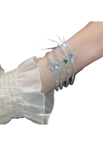 Çiçek Basit Zirkon Bilezik Hafif Lüks Mizaç Bilezik Moda Kişilik Tüm Uyumlu Üst Düzey El Takı (Yurt Dışından) fiyatları