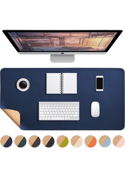 Çift Taraflı Çift Renkli Fare ve Klavye Pedi Büyük Boy (Yurt Dışından)