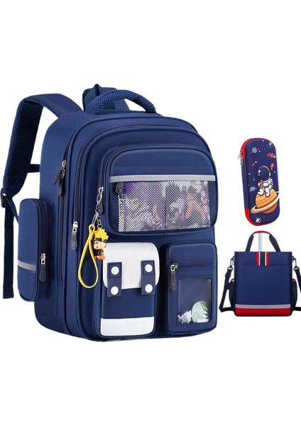 Öğrenci Okul Çantası Çok Fonksiyonlu Büyük Kapasiteli Leke Tutmaz (Yurt Dışından)