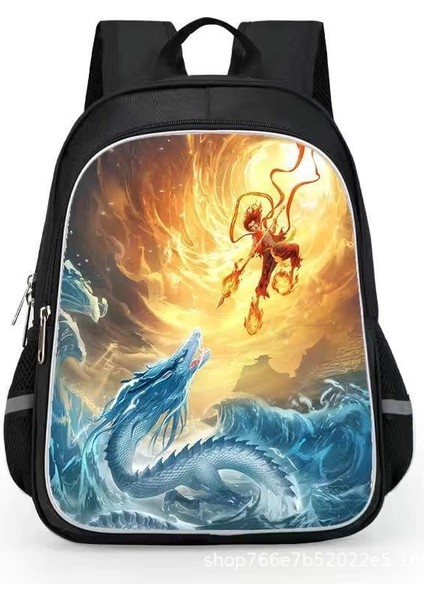 Nezha 2 Sihirli Çocuk Inen Öğrenciler Karikatür Erkek ve Kadın Omuzlar Su Geçirmez Sırt Çantaları (Yurt Dışından)