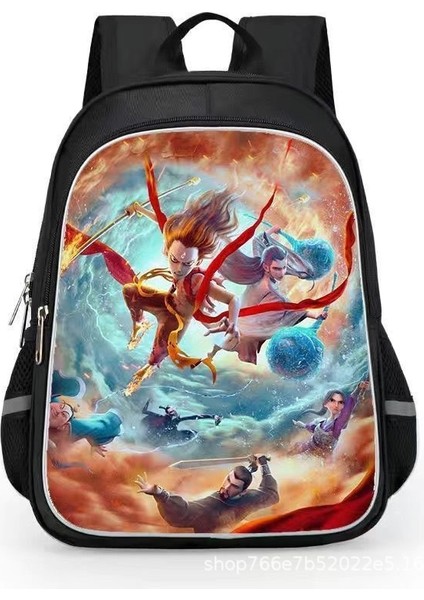 Nezha 2 Sihirli Çocuk Inen Öğrenciler Karikatür Erkek ve Kadın Omuzlar Su Geçirmez Sırt Çantaları (Yurt Dışından)