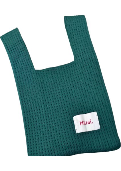Basit Retro Hollow Örgü Çanta Omuz Çantası Yünlü Çanta Alışveriş Çantası (Yurt Dışından)