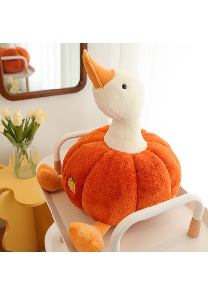 55CM Balkabağı Ördek Yastık Peluş Oyuncak (Yurt Dışından)