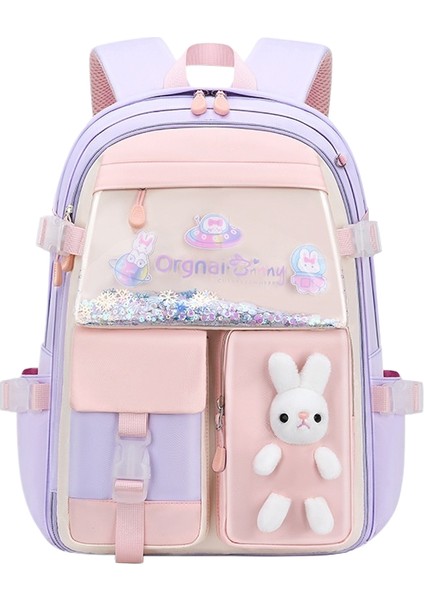 Kız Öğrenci Okul Çantası Quicksand Omuz Çantası Basınç Azaltıcı Su Geçirmez Büyük Kapasiteli (Yurt Dışından)