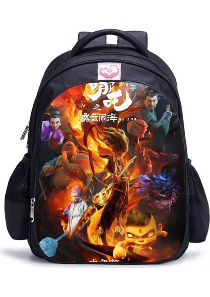 Nezha 2 Sihirli Çocuk Denizin Peşinde Anaokulu ve Ilkokul Öğrencileri Erkekler ve Kadınlar Ultra Hafif Omurga Koruma Omuz Çantası Yükünü Azaltmak (Yurt Dışından)