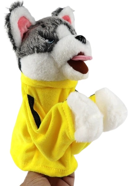 Husky Boks Köpeği Peluş Oyuncak Interaktif El Kuklası Oyuncak Eln Sesli (Yurt Dışından)