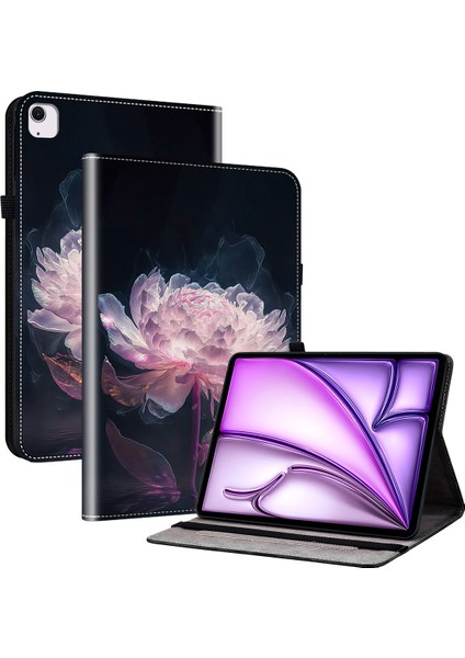iPad Air 11 (2024) Tablet Pu Deri Stand Folyo Tablet Kapağı, Kart Tutuculu (Yurt Dışından)