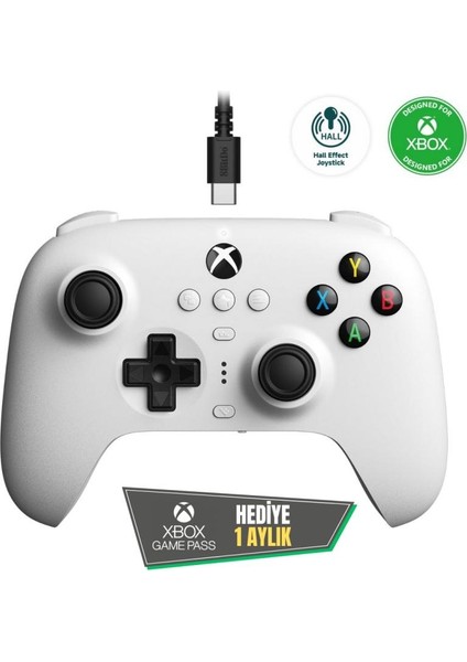 Ultimate Kablolu Hall Effect Controller Xbox Series x Series S - 0ne & Windows Pc Beyaz