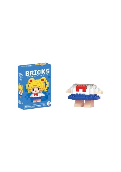 Yapı Taşları Mikro Parçacık Karikatür Bebek Puzzle Monte Oyuncaklar (Yurt Dışından)