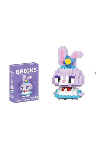 Yapı Taşları Mikro Parçacık Karikatür Bebek Puzzle Monte Oyuncaklar (Yurt Dışından)