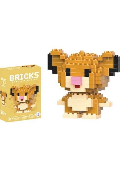 Yapı Taşları Mikro Parçacık Karikatür Bebek Puzzle Monte Oyuncaklar (Yurt Dışından)