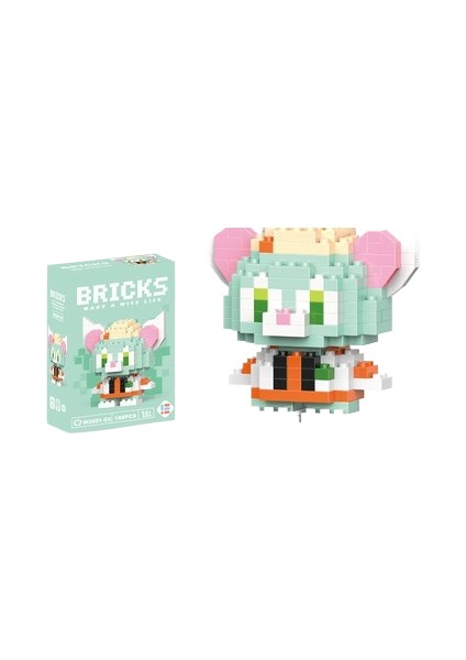 Yapı Taşları Mikro Parçacık Karikatür Bebek Puzzle Monte Oyuncaklar (Yurt Dışından)