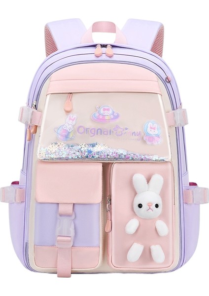 Kız Öğrenci Okul Çantası Quicksand Omuz Çantası Basınç Azaltıcı Su Geçirmez Büyük Kapasiteli (Yurt Dışından)