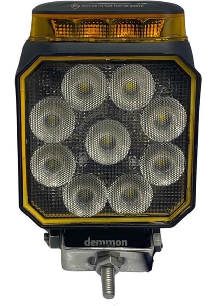 12V-24V Çalışma Lambası Kare Çakarlı (9 x 3W Power Ledli) (156*101 Mm)