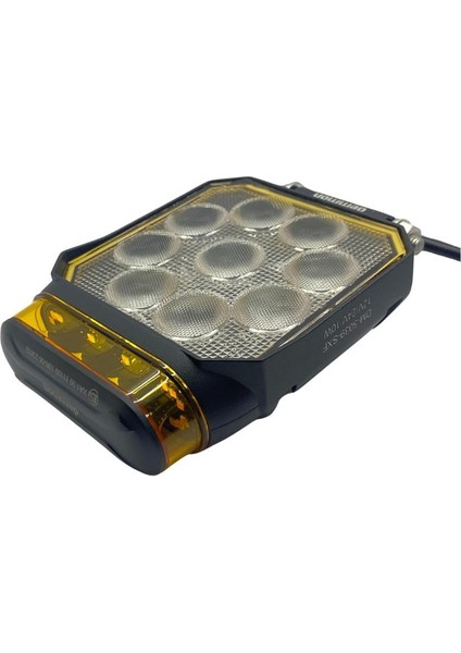 12V-24V Çalışma Lambası Kare Çakarlı (9 x 3W Power Ledli) (156*101 Mm)