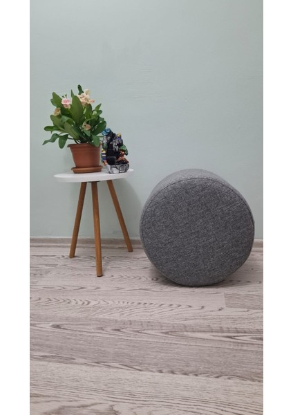 Ahşap Ayaklı Keten Kumaş Yuvarlak Puf&bench Koltuk/tabure modelleri
