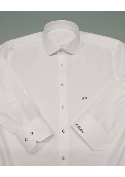 Kişiye Özel Dikim Isimli Nakışlı Erkek Gömlek