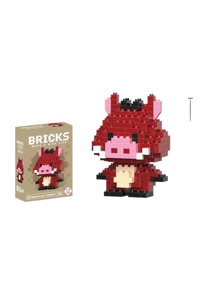 Yapı Taşları Mikro Parçacık Karikatür Bebek Puzzle Monte Oyuncaklar (Yurt Dışından)