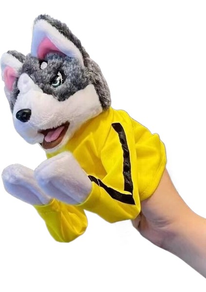 Husky Boks Köpeği Peluş Oyuncak Interaktif El Kuklası Oyuncak Eln Sesli (Yurt Dışından)