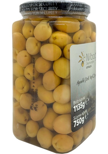 Ayvalık Çizik Yeşil Zeytin 850 cc Cam Kavanoz