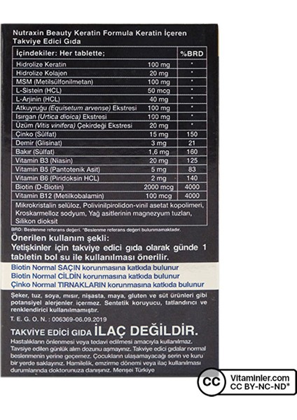 Keratin Formula 60 Tablet