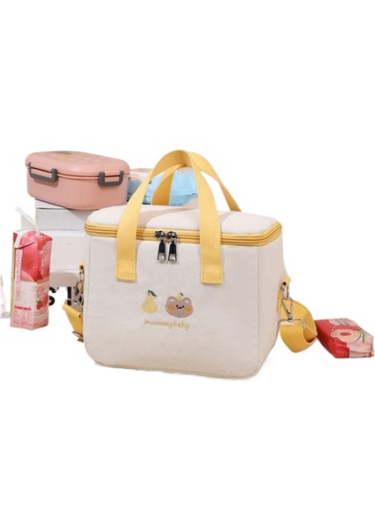 Lunchbox Çanta Çanta Tote Çanta Alt Yalıtımlı Yemek Çantası Kadın Işçiler Yüksek Değerli Mumya Çanta Piknik Öğle Yemeği Cepli Öğle Yemeği Bento Çantası (Yurt Dışından)