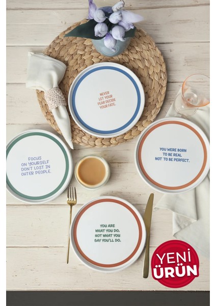 Motto Stackable Pasta Tabağı 21 cm 4 Adet 22645-22731-35-36