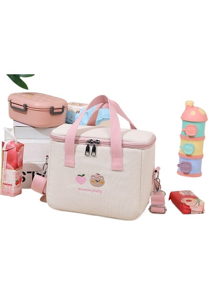 Lunchbox Çanta Çanta Tote Çanta Alt Yalıtımlı Yemek Çantası Kadın Işçiler Yüksek Değerli Mumya Çanta Piknik Öğle Yemeği Cepli Öğle Yemeği Bento Çantası (Yurt Dışından)