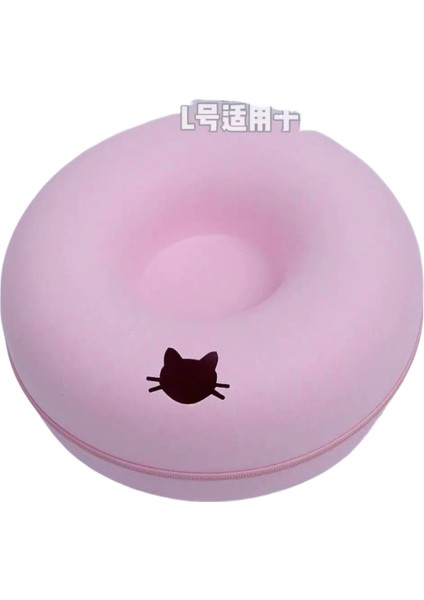 Donut Kedi Kumu Dört Mevsim Keçe Kedi Tüneli Yarı Kapalı Çıkarılabilir (Yurt Dışından)