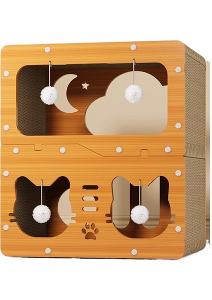 Kedi Tırmalama Tahtası Kedi Yuvası Aşınmaya Dalı Enkaz Olmayan Oyun Uyku Hepsi Bir Arada Kedi Tırmanma Çerçevesi Oyuncakları (Yurt Dışından)