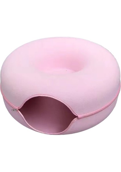 Donut Kedi Kumu Dört Mevsim Keçe Kedi Tüneli Yarı Kapalı Çıkarılabilir (Yurt Dışından)