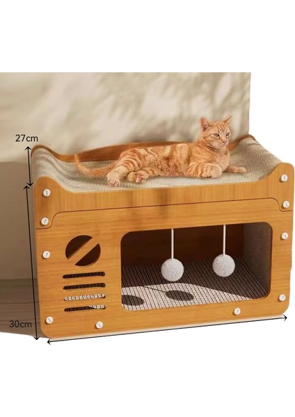Kedi Tırmalama Tahtası Kedi Yuvası Aşınmaya Dalı Enkaz Olmayan Oyun Uyku Hepsi Bir Arada Kedi Tırmanma Çerçevesi Oyuncakları (Yurt Dışından)