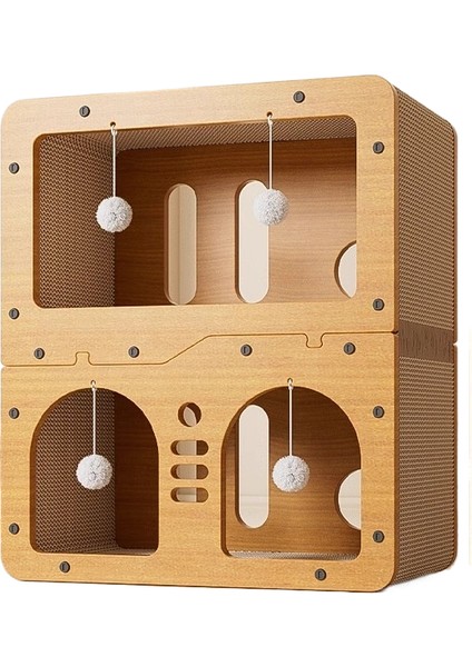 Kedi Tırmalama Tahtası Kedi Yuvası Aşınmaya Dalı Enkaz Olmayan Oyun Uyku Hepsi Bir Arada Kedi Tırmanma Çerçevesi Oyuncakları (Yurt Dışından)