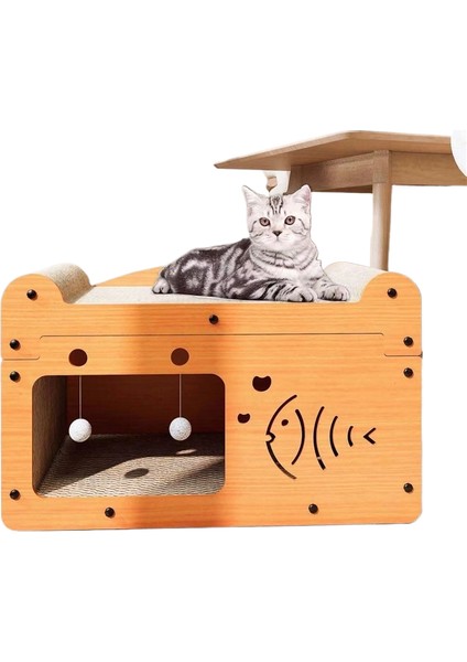 Kedi Tırmalama Tahtası Kedi Yuvası Aşınmaya Dalı Enkaz Olmayan Oyun Uyku Hepsi Bir Arada Kedi Tırmanma Çerçevesi Oyuncakları (Yurt Dışından)