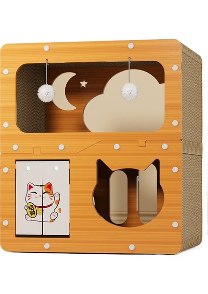 Kedi Tırmalama Tahtası Kedi Yuvası Aşınmaya Dalı Enkaz Olmayan Oyun Uyku Hepsi Bir Arada Kedi Tırmanma Çerçevesi Oyuncakları (Yurt Dışından)