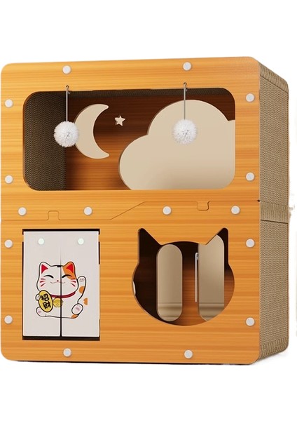 Kedi Tırmalama Tahtası Kedi Yuvası Aşınmaya Dalı Enkaz Olmayan Oyun Uyku Hepsi Bir Arada Kedi Tırmanma Çerçevesi Oyuncakları (Yurt Dışından)