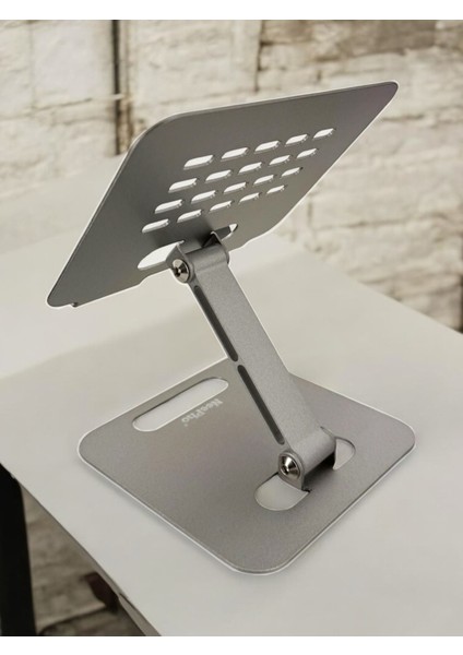 Tablet Standı Katlanabilir Alüminyum Alaşımlı Yüksek Dayanıklı Malzeme Kaymaz Ayarlanabilir Çok Amaçlı Fonkiyonel iPad Uyumlu Stant Np-T1