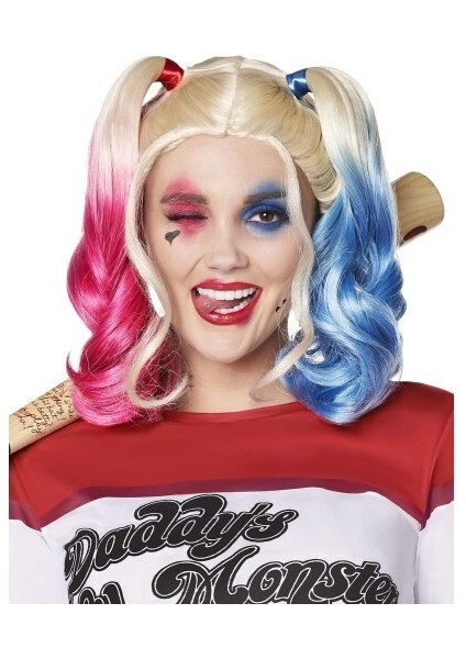 Suicide Squad Harley Quinn Kostüm Peruk