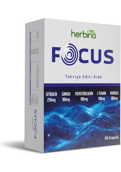 Focus Sitikolin Ginkgo Teanin Rhodiola Fosfotidilserin 30 Kapsül