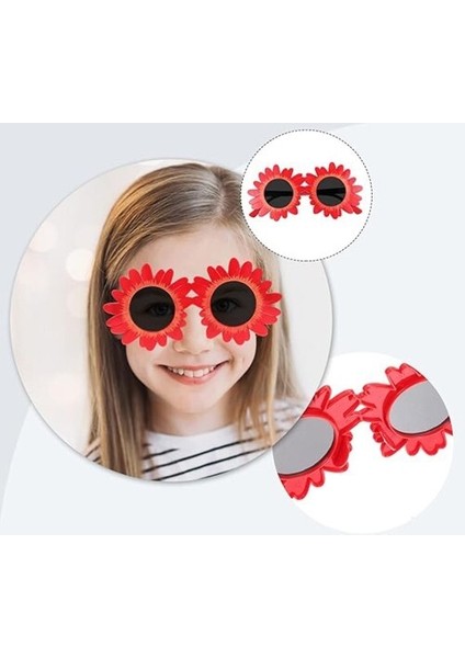 Kırmızı Renk Papatya Şekilli Parti Gözlüğü fiyatları