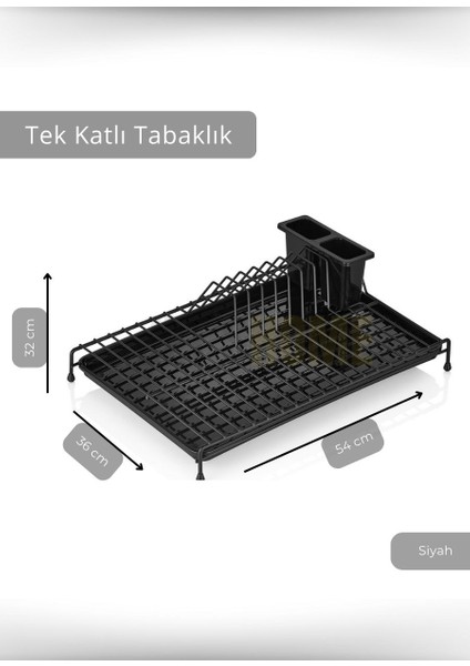 Tek Katlı Bulaşıklık Tezgah Üstü Tabaklık Bpa Free Bulaşık Sepeti Siyah fiyatları
