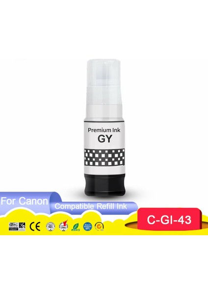 Canon Gı-43 Gy Grey G540 / G640 Ithal Muadil Mürekkep - Grey 70 ml