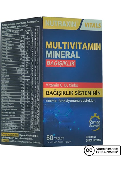 Multivitamin Mineral Immun 60 Tablet