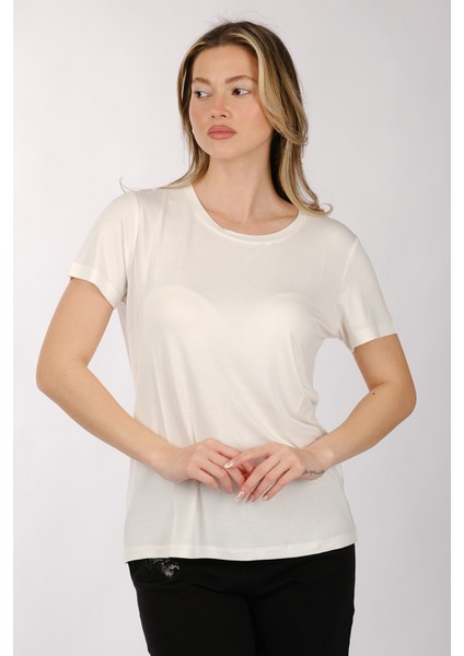 Kadın Oversize T-Shirt - Kısa Kol Yuvarlak Yaka Minimalist Günlük fiyatları
