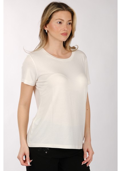 Kadın Oversize T-Shirt - Kısa Kol Yuvarlak Yaka Minimalist Günlük modelleri